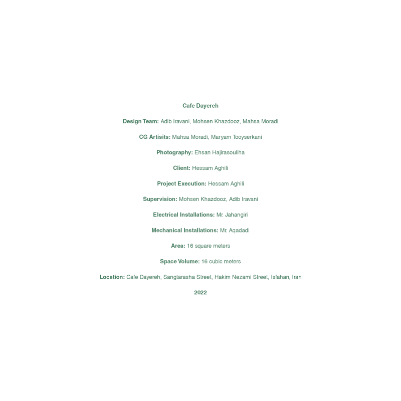 Cafe Dayereh Information2